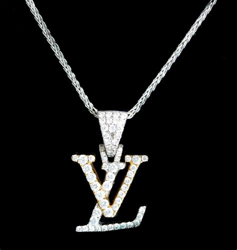 louis vuitton custom pendant|14k louis vuitton necklace.